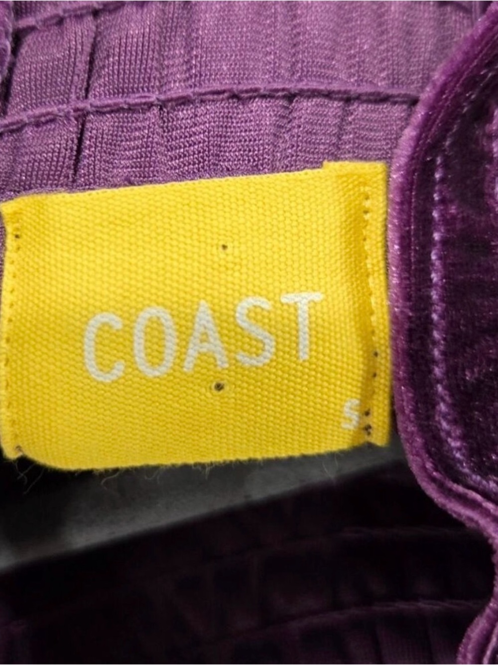 Purple Velvet Long-Sleeve Smocked Neck Dress - Picture 3 of 6